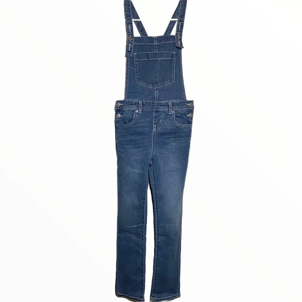 Cat & Jack Super Stretch Overalls Denim Bib & Brace Coverall Blue Medium